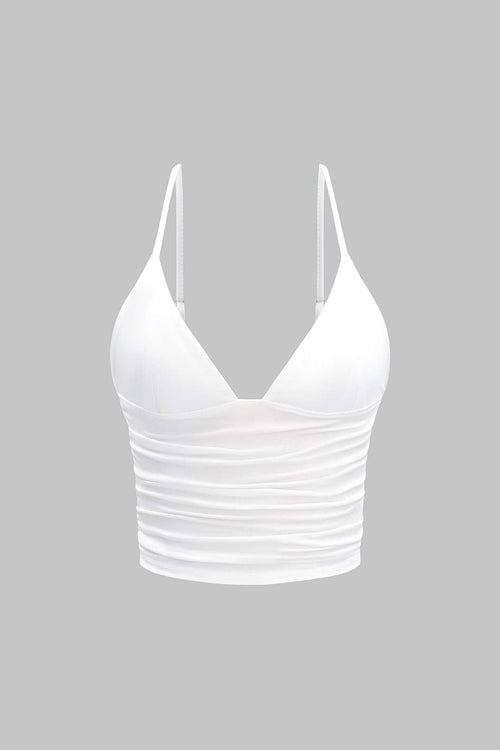 Silky V-Neck Sleeveless Women's Top