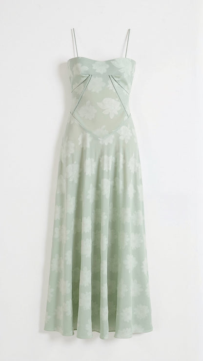 Sleek V-Neck Slip Maxi Dress