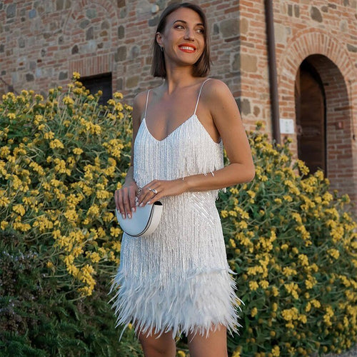 Sleeveless Sequin Mini Cocktail Dress
