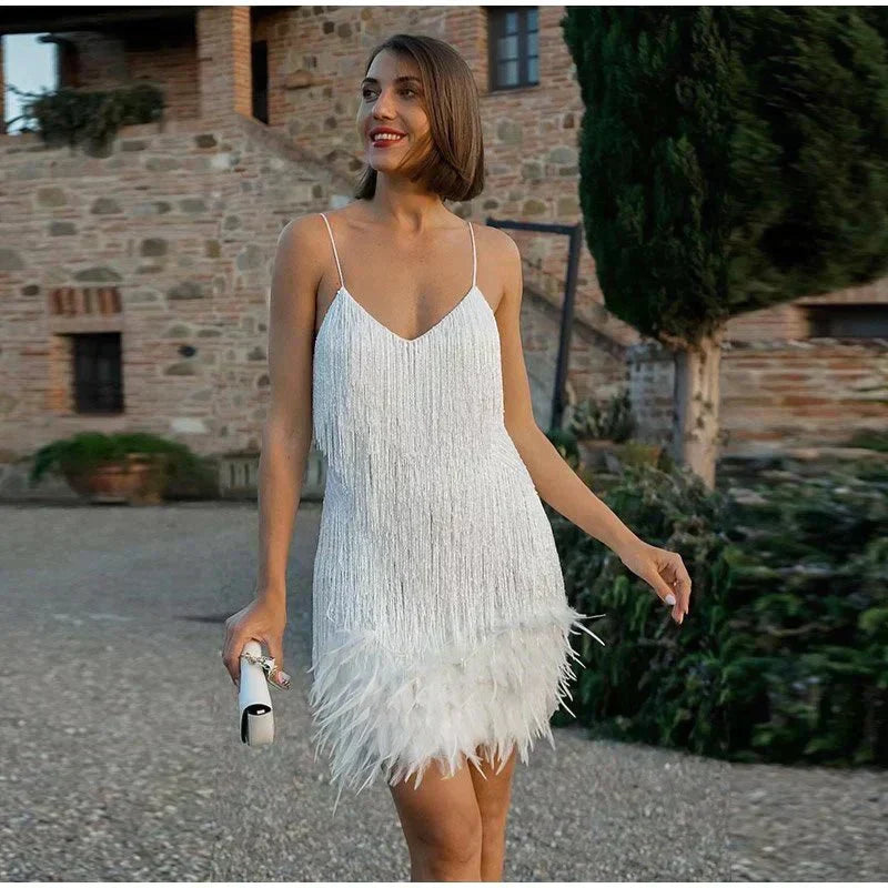 Sleeveless Sequin Mini Cocktail Dress