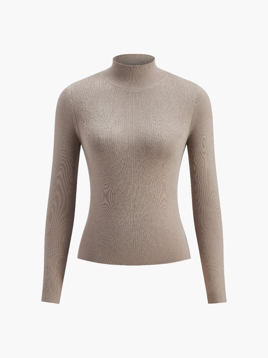 Slim Fit High Neck Pullover Sweater