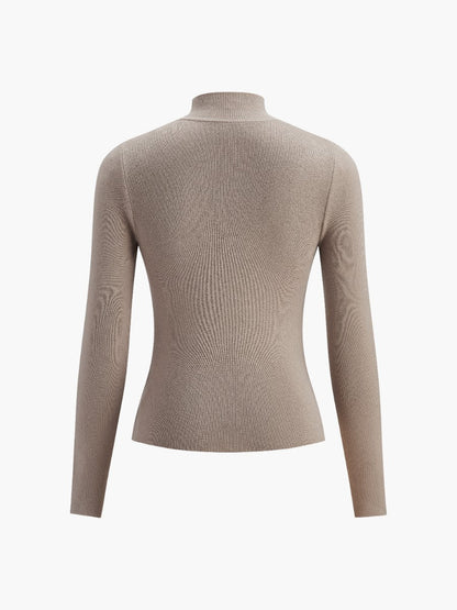 Slim Fit High Neck Pullover Sweater