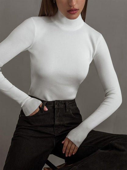 Slim Fit High Neck Pullover Sweater