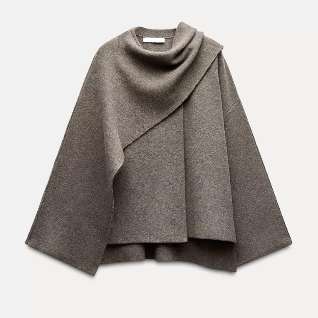 Soft Draped Cape Womens Coat