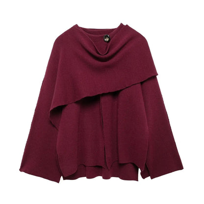 Soft Draped Cape Womens Coat