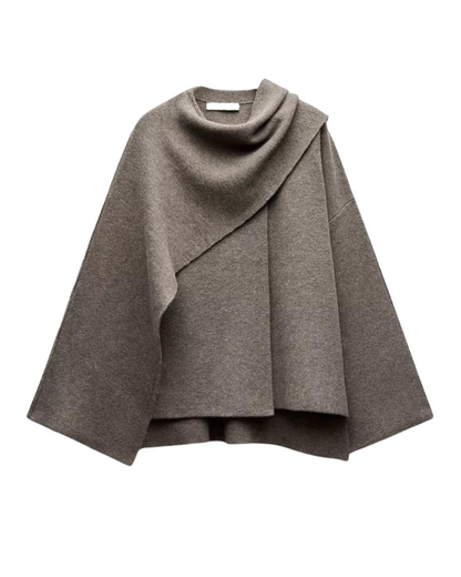 Soft Draped Cape Womens Coat