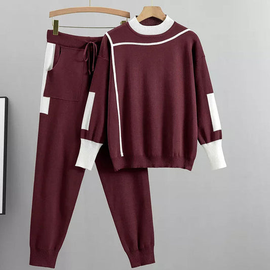 Soft Knit Contrast Detail Lounge Set