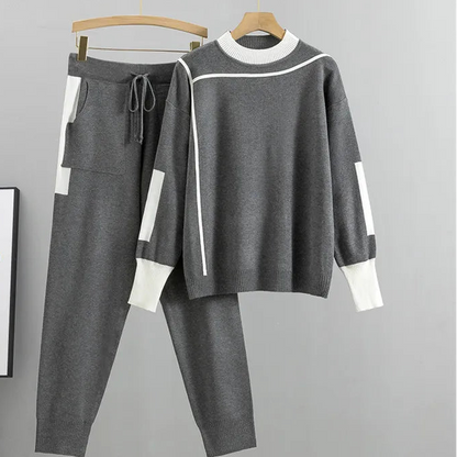 Soft Knit Contrast Detail Lounge Set