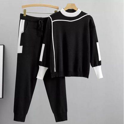 Soft Knit Contrast Detail Lounge Set
