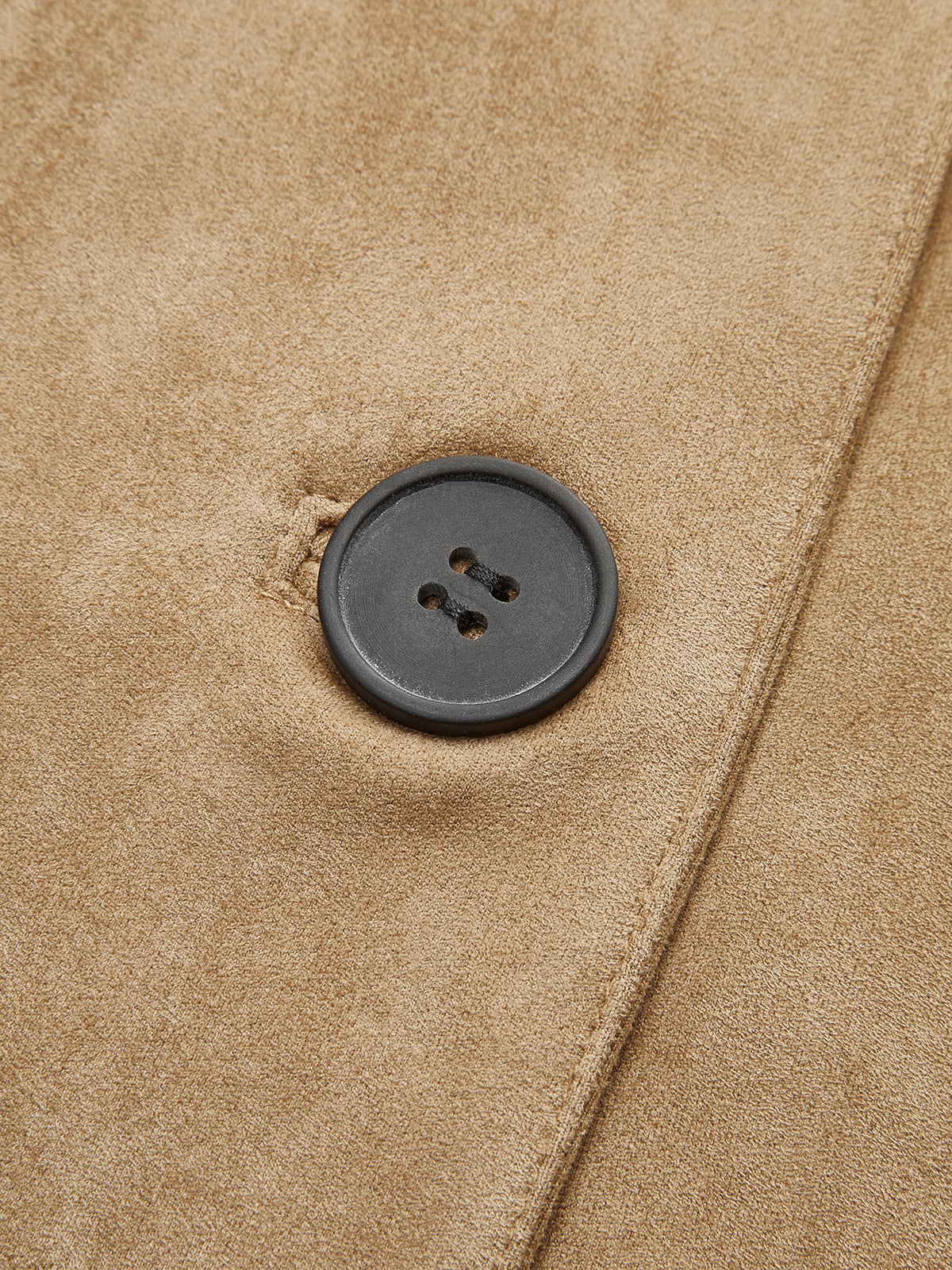 Soft Suede Effect Buttoned Lapel Jacket