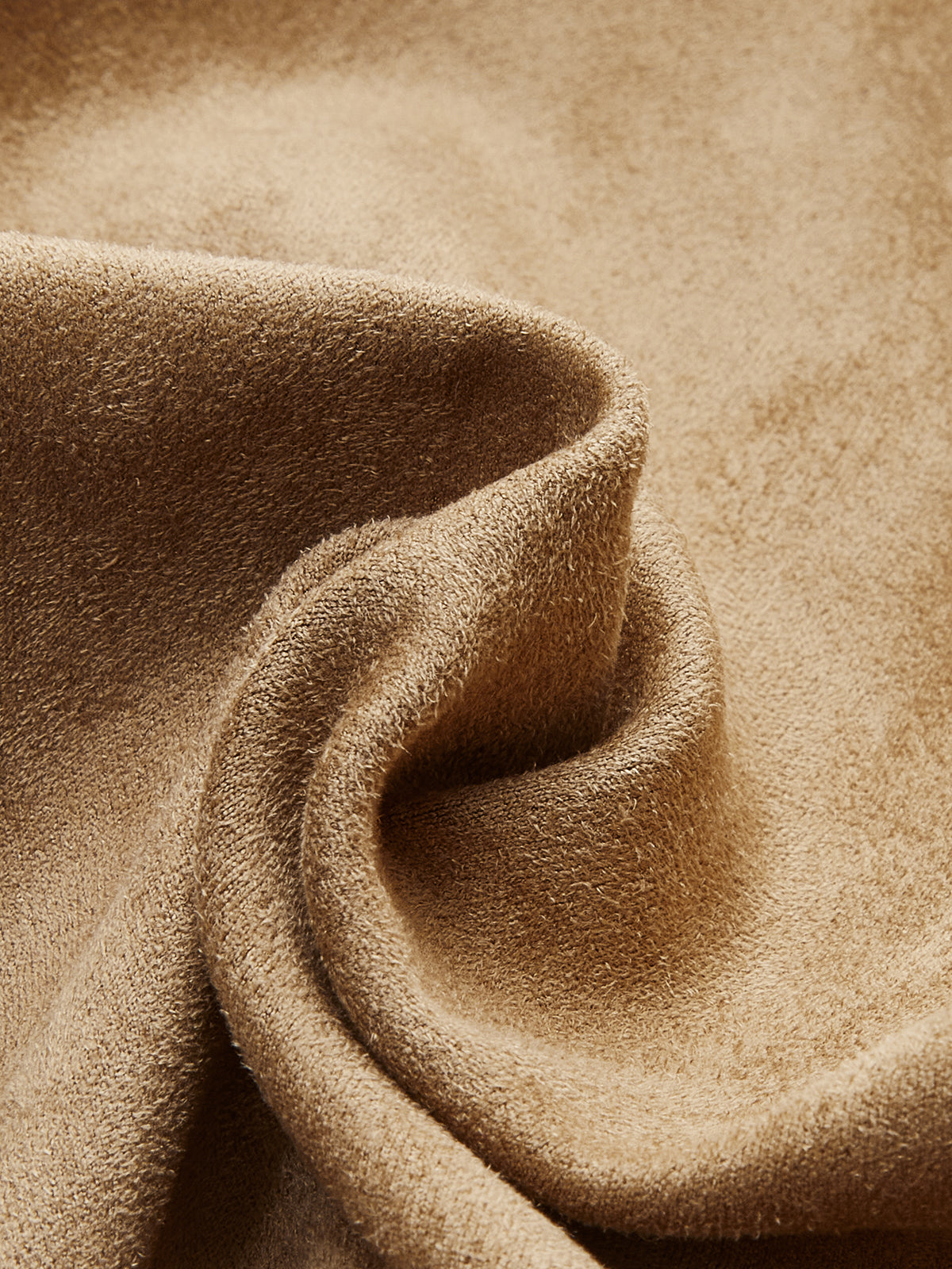 Soft Suede Effect Buttoned Lapel Jacket