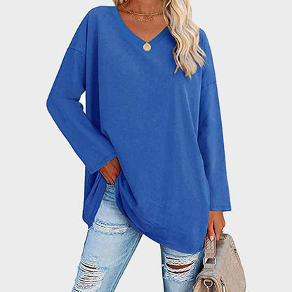 Soft V-Neck Long Sleeve Women's Top