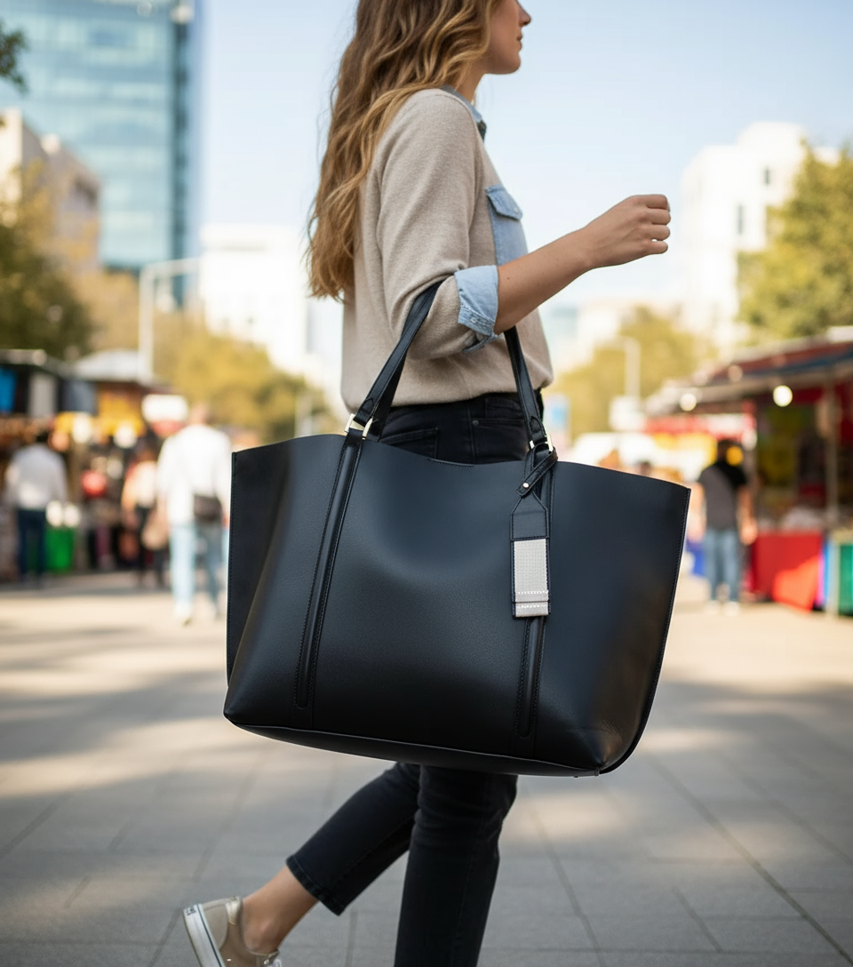 Spacious Polyester Tote Bag
