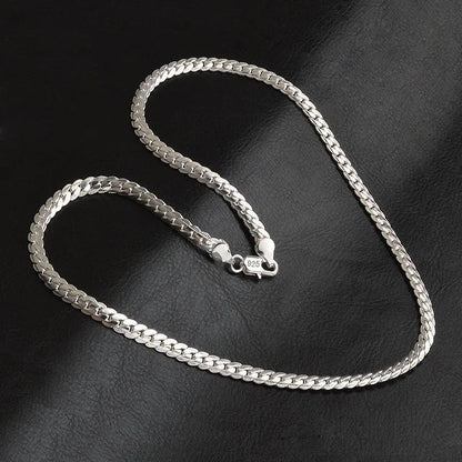 Sterling Silver Textured Sparkle Necklace