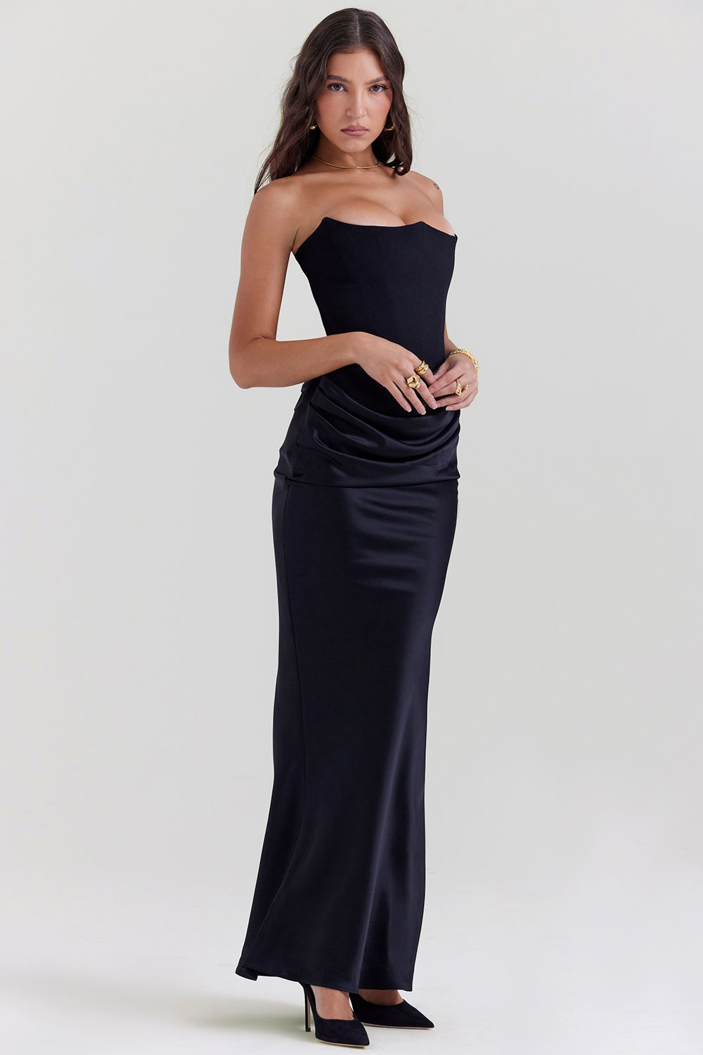 Strapless Lightweight White Maxi Dress