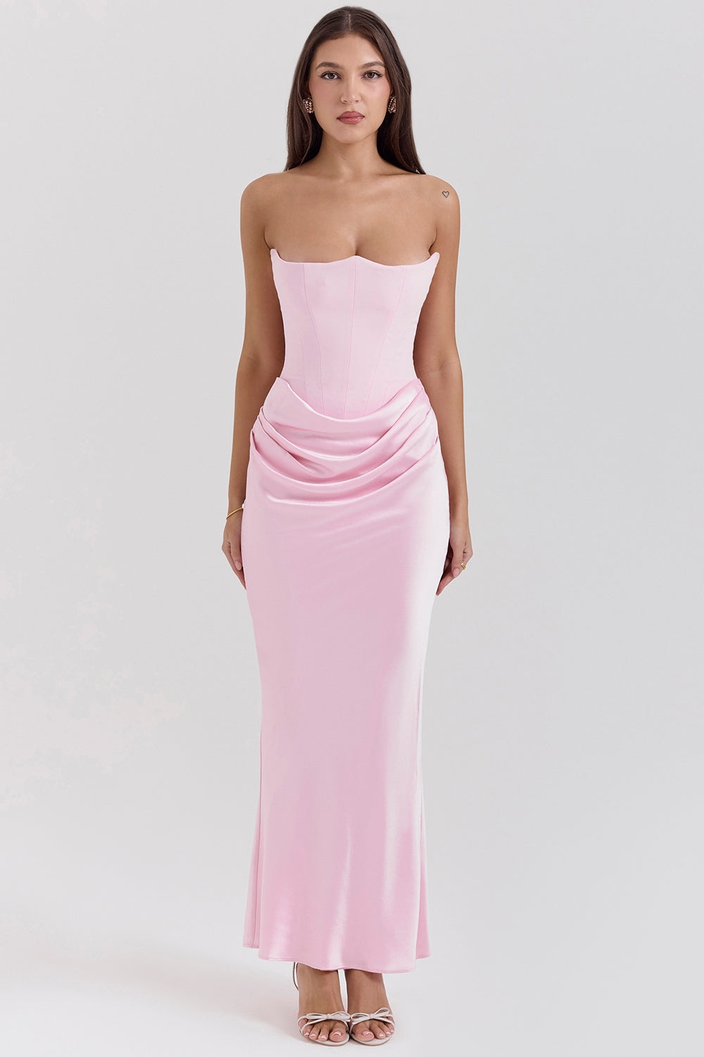 Strapless Lightweight White Maxi Dress