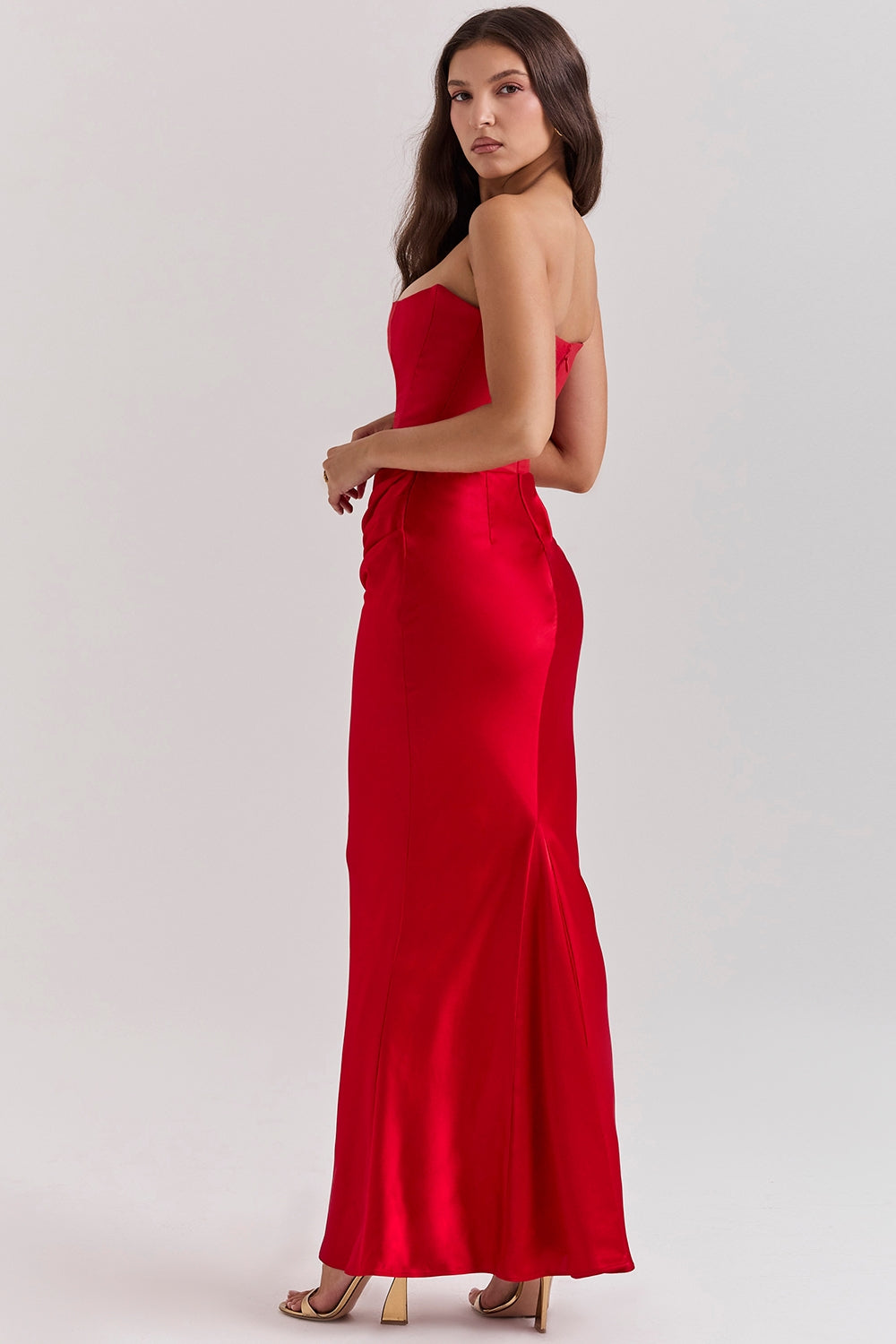 Strapless Lightweight White Maxi Dress
