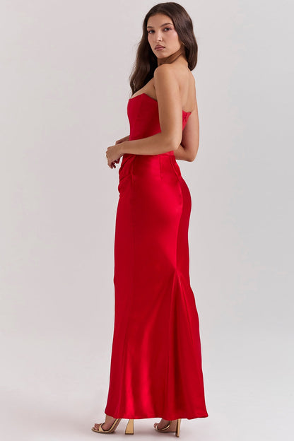 Strapless Lightweight White Maxi Dress