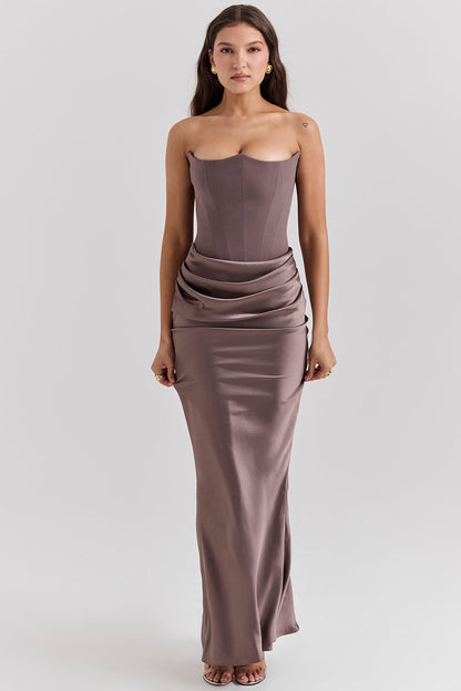 Strapless Lightweight White Maxi Dress