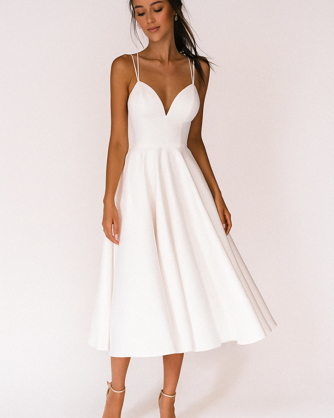 Strappy Midi Formal Dress for Weddings