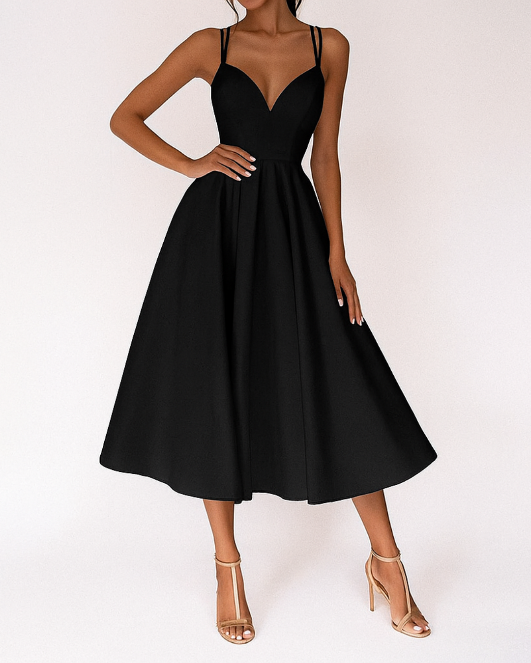 Strappy Midi Formal Dress for Weddings