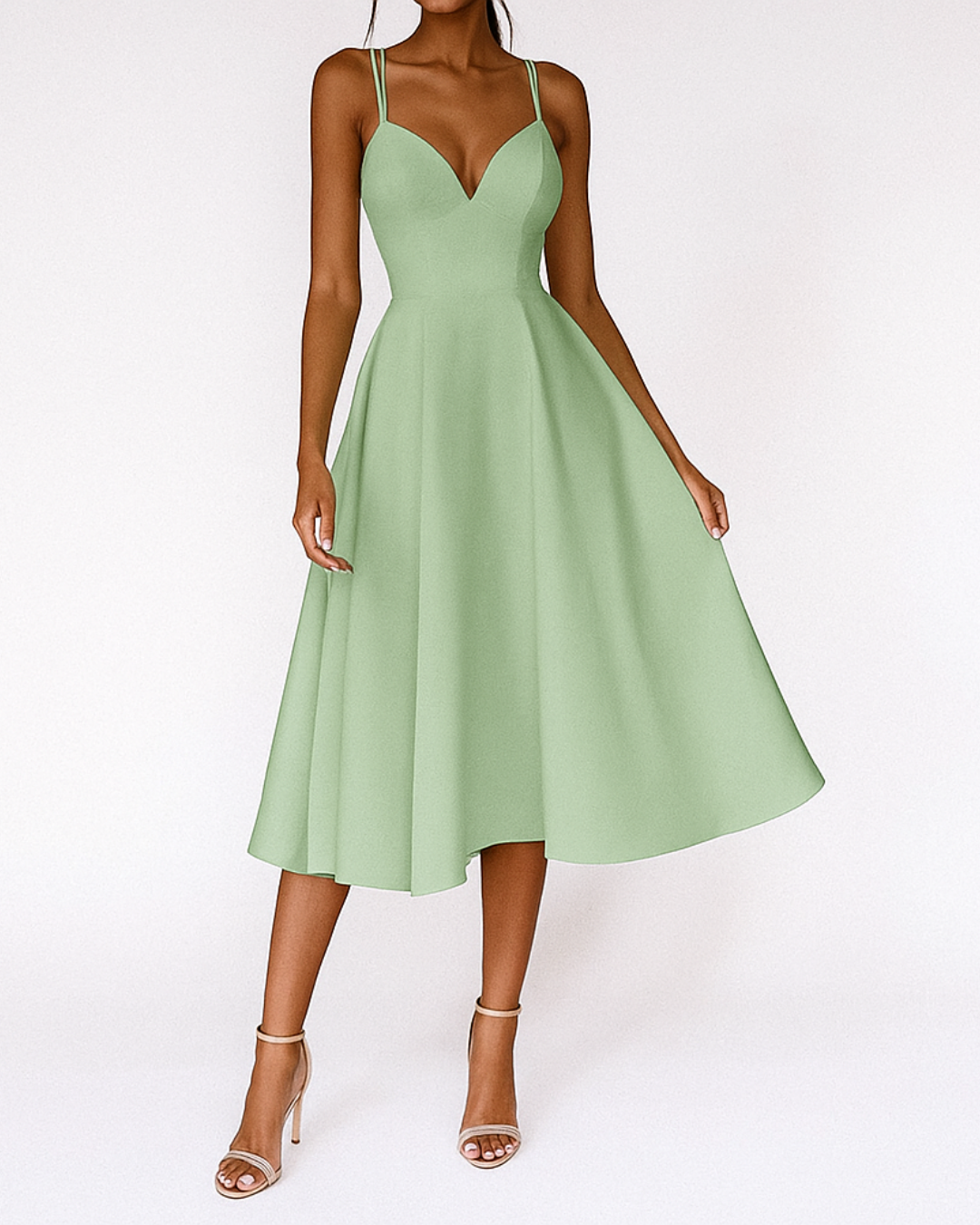 Strappy Midi Formal Dress for Weddings