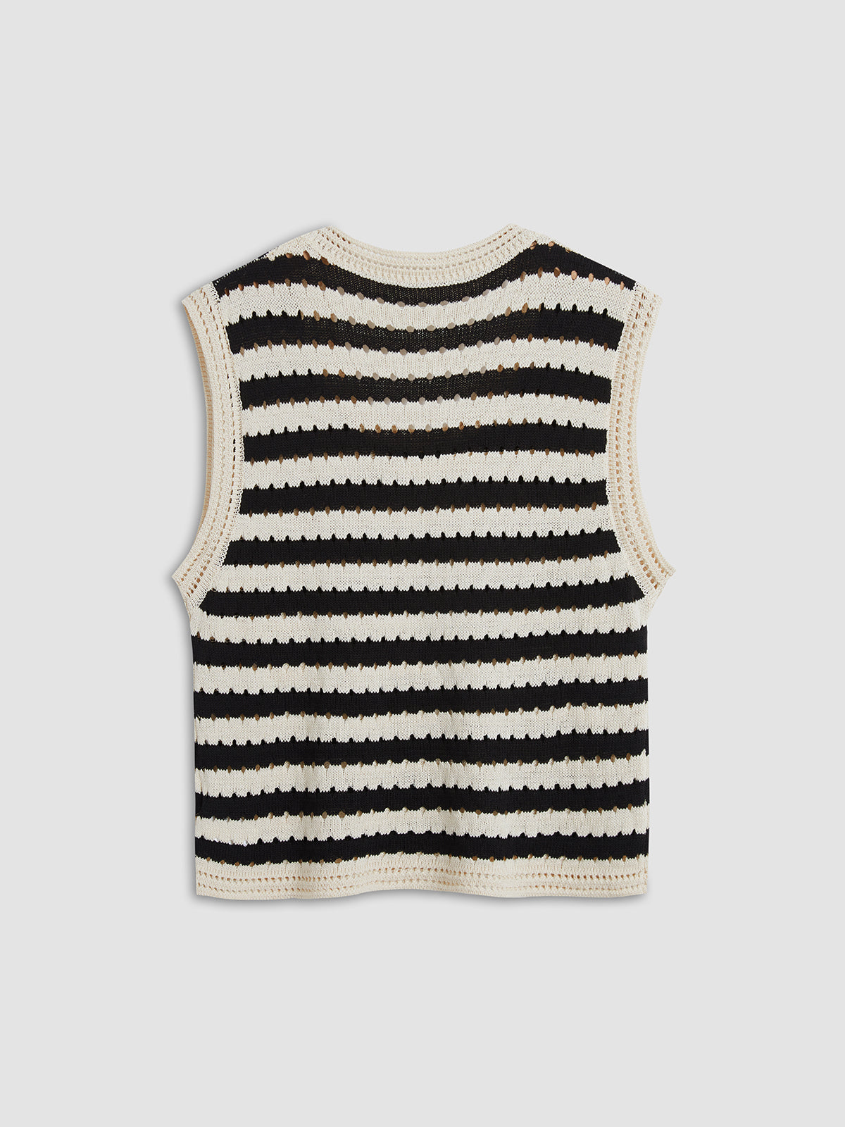 Striped Knitted V-Neck Sweater Vest