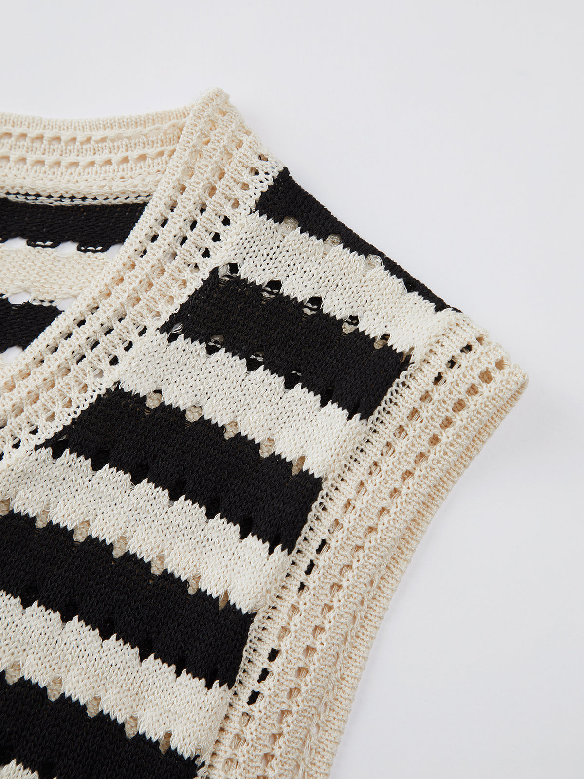 Striped Knitted V-Neck Sweater Vest