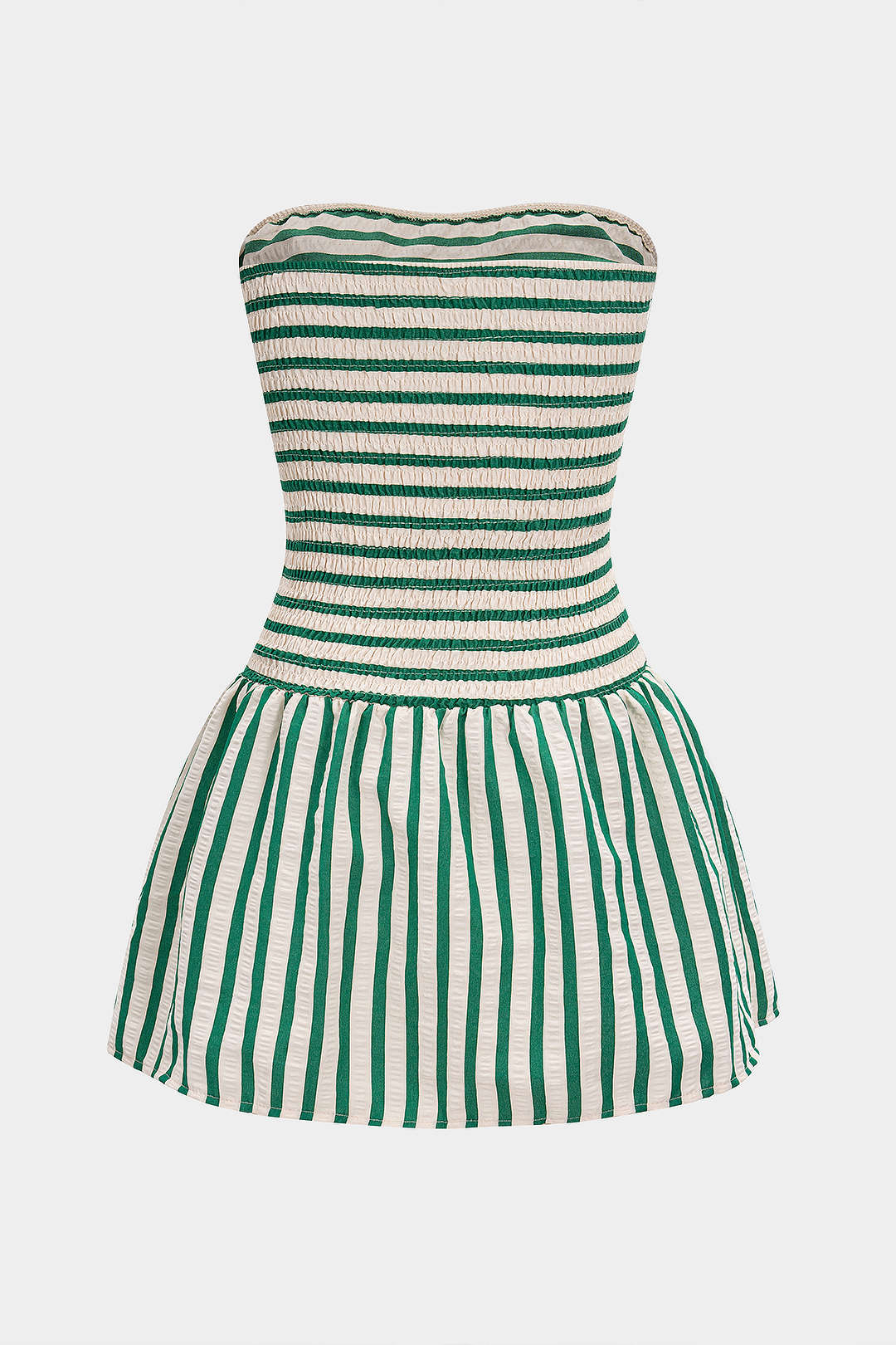 Striped Strapless Mini Dress