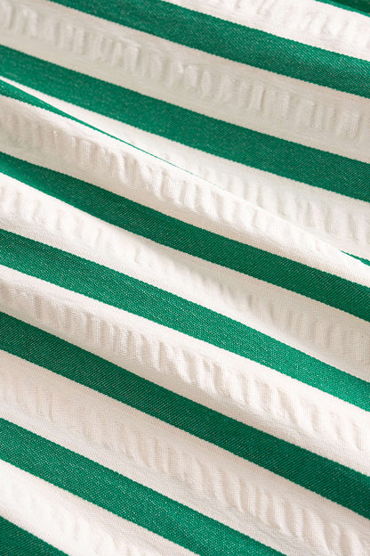 Striped Strapless Mini Dress