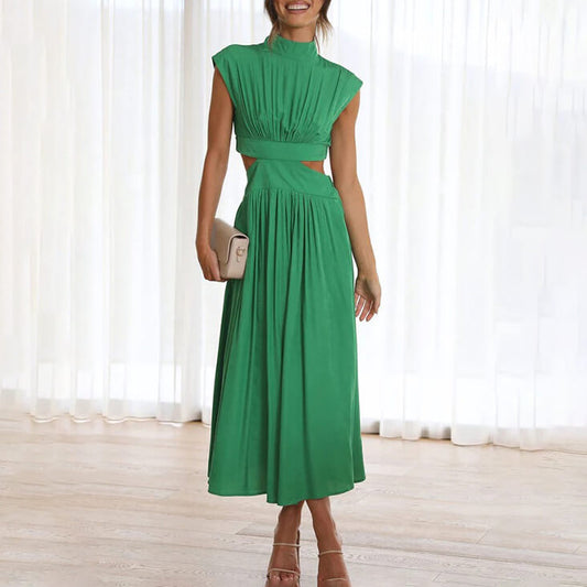 Structured Cut-Out Midi Dress
