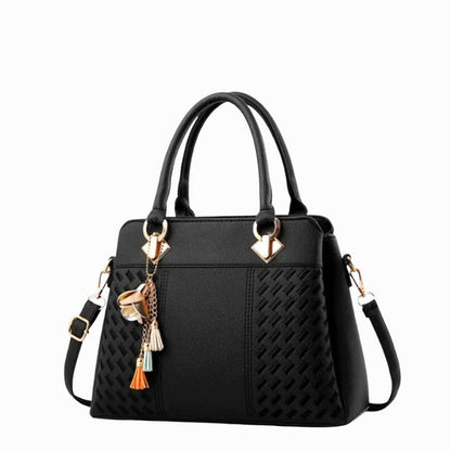 Structured Synthetic Leather Handbag
