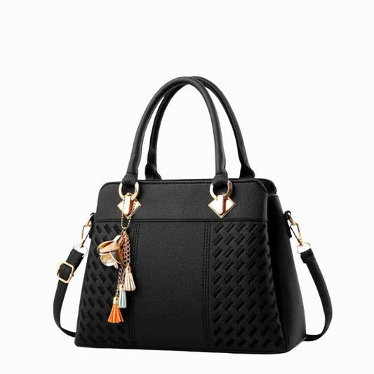 Structured Synthetic Leather Handbag