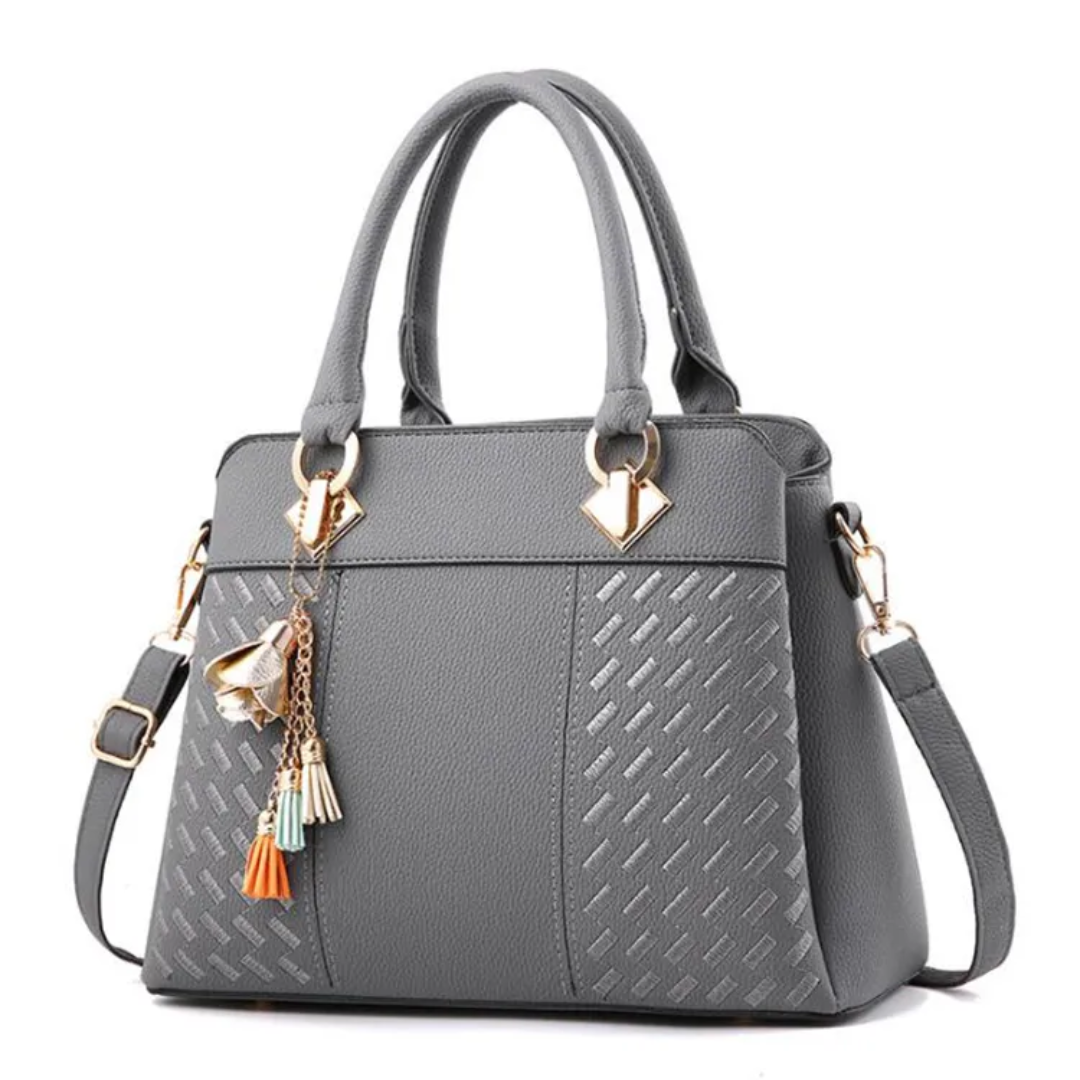 Structured Synthetic Leather Handbag
