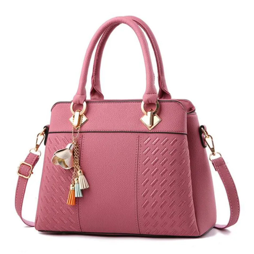 Structured Synthetic Leather Handbag
