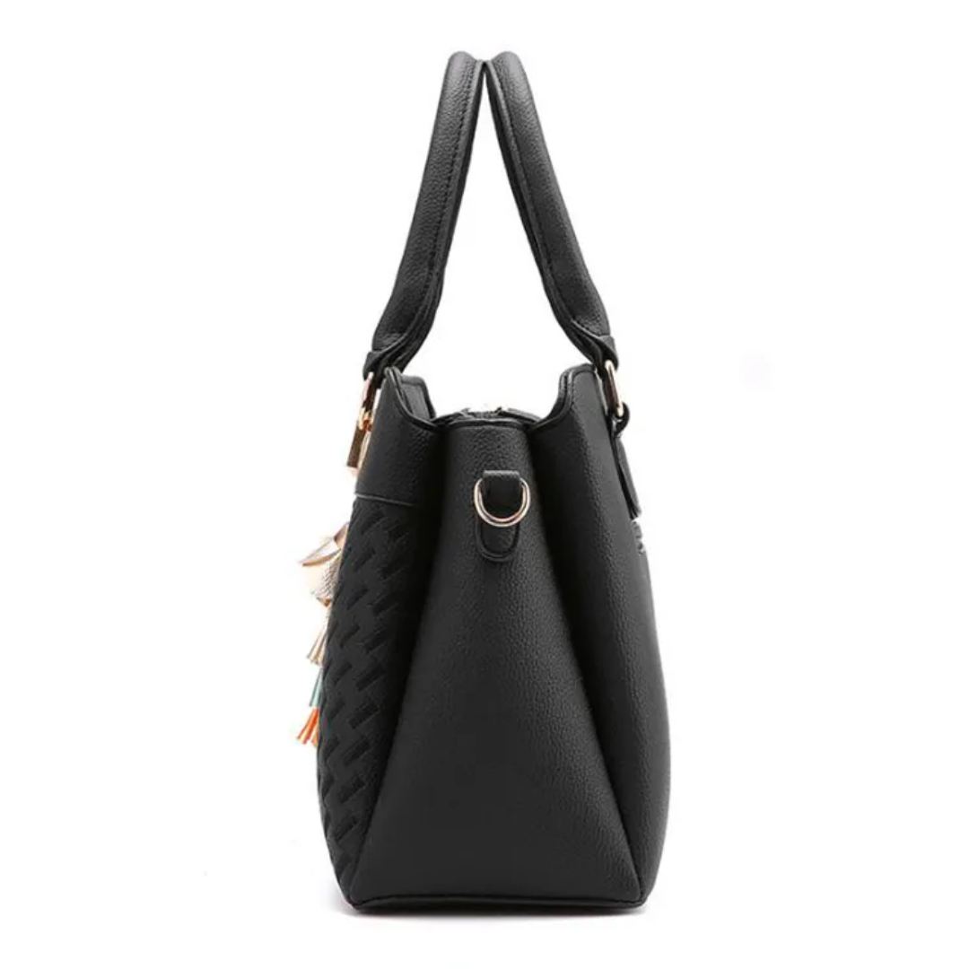 Structured Synthetic Leather Handbag