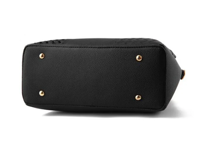 Structured Synthetic Leather Handbag