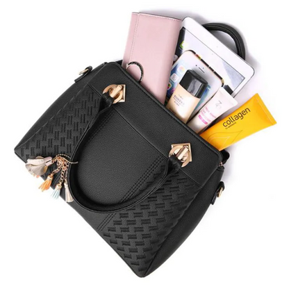 Structured Synthetic Leather Handbag