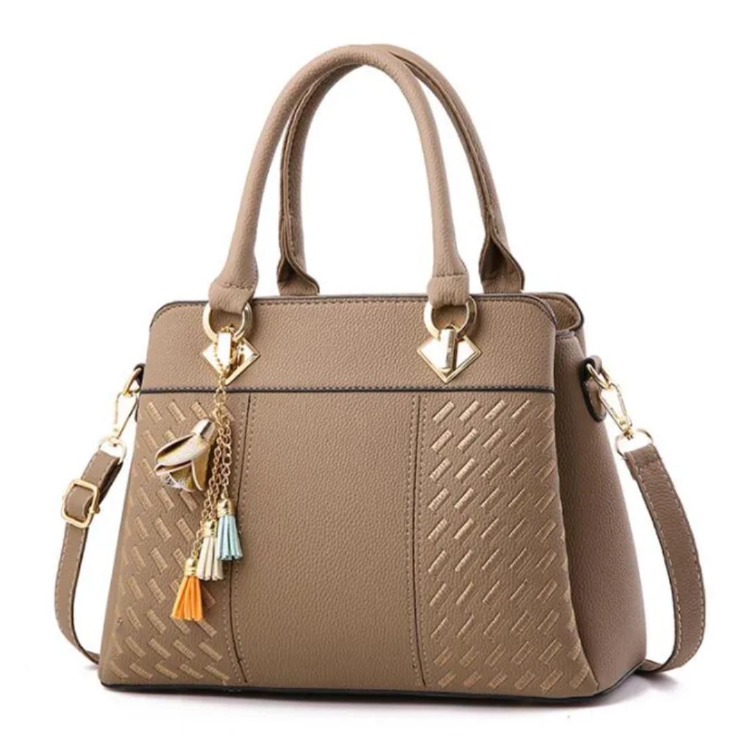 Structured Synthetic Leather Handbag