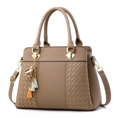 Structured Synthetic Leather Handbag