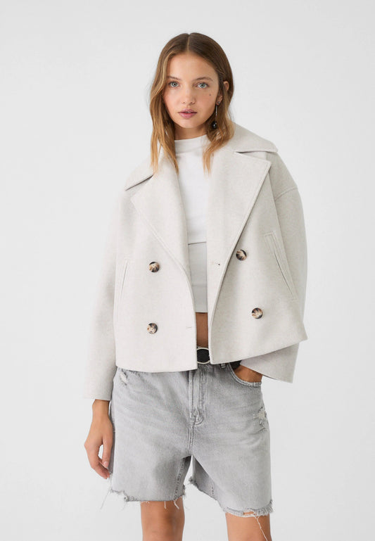 Structured Zip Closure Winter Coat