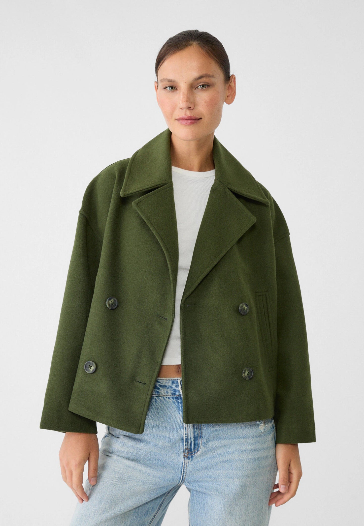 Structured Zip Closure Winter Coat