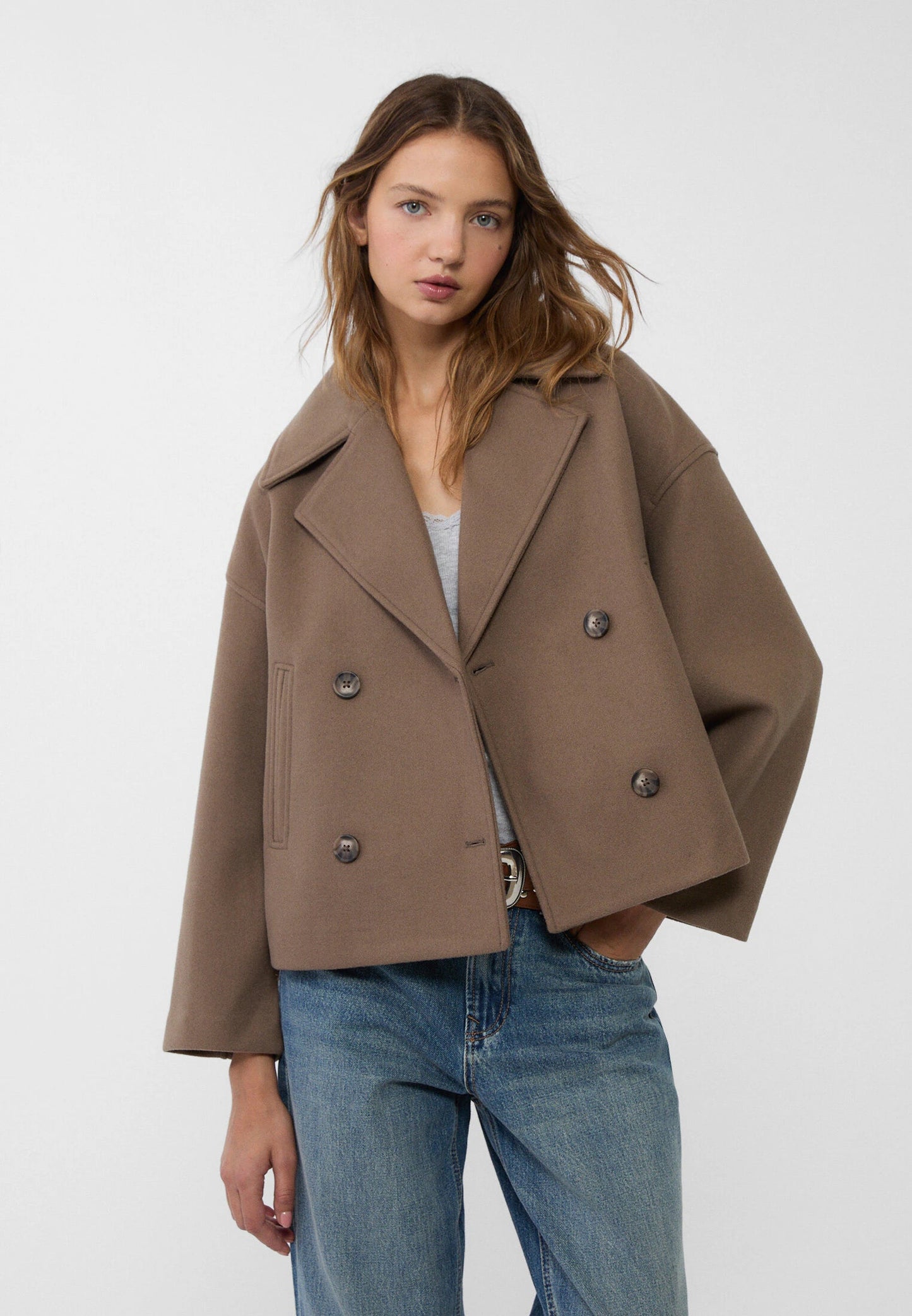 Structured Zip Closure Winter Coat