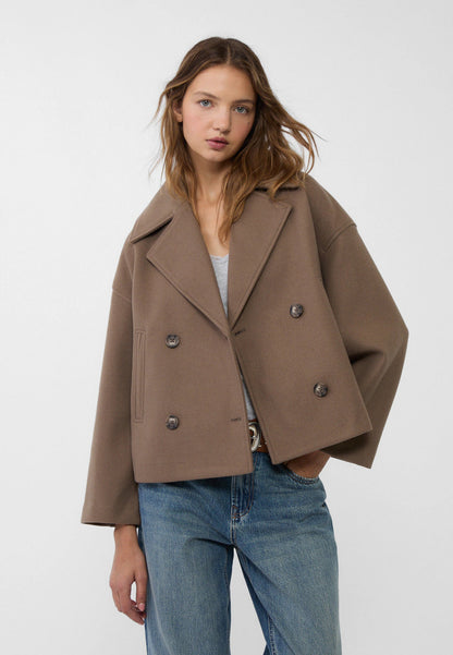 Structured Zip Closure Winter Coat
