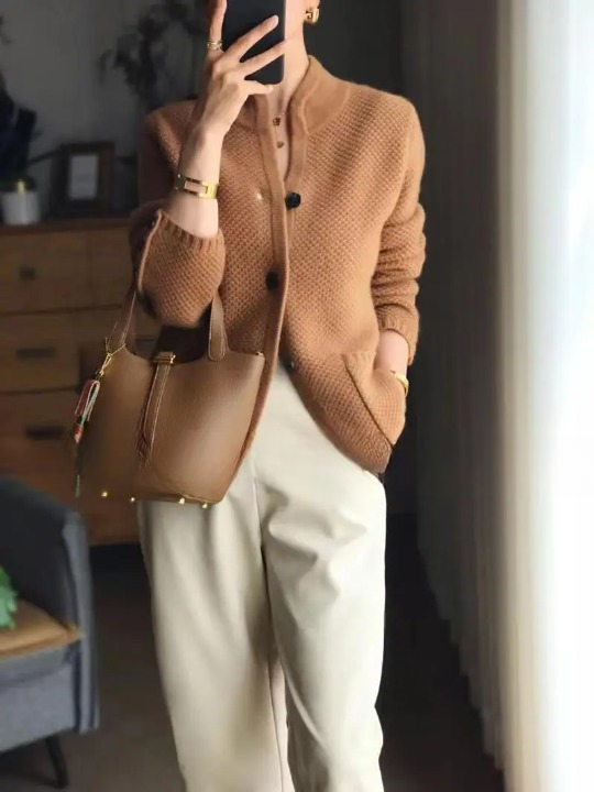 Textured Knit Button Front Cardigan