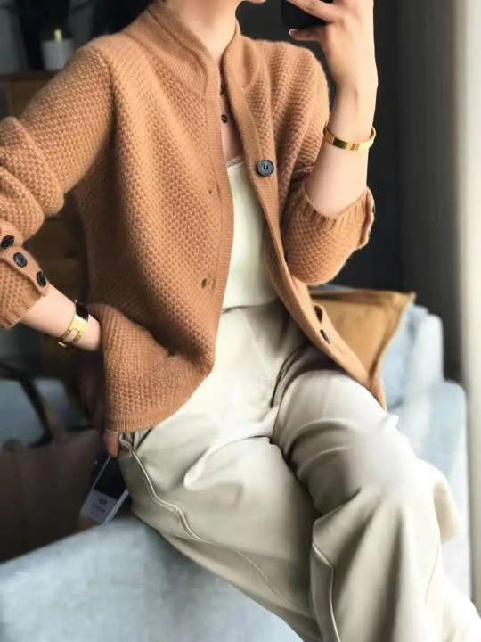 Textured Knit Button Front Cardigan