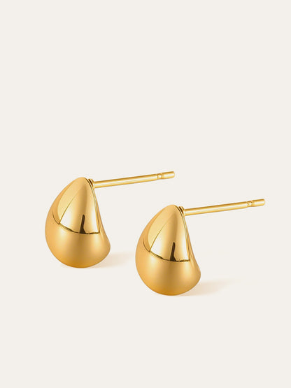 Titanium Steel Teardrop Stud Earrings