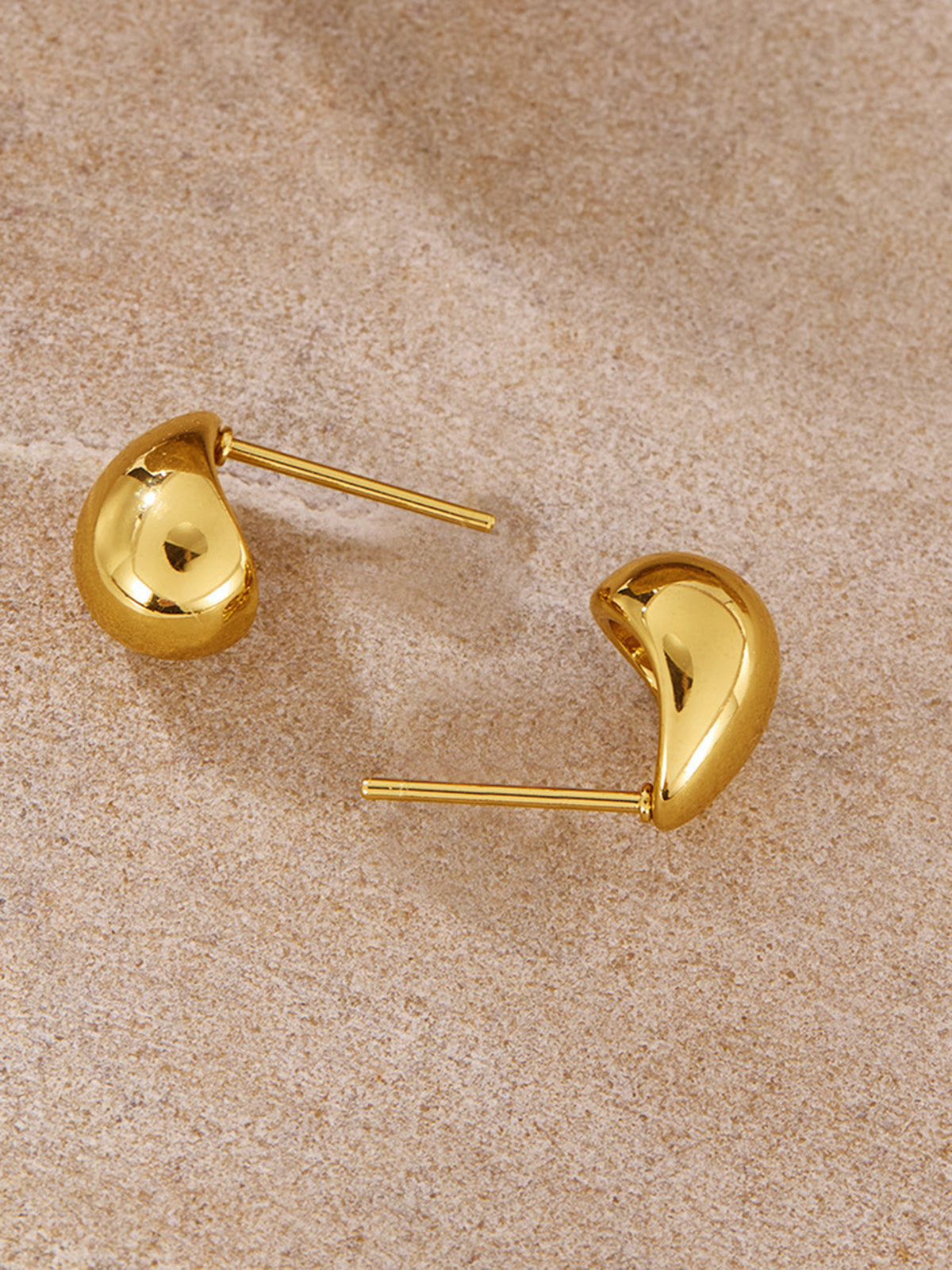 Titanium Steel Teardrop Stud Earrings