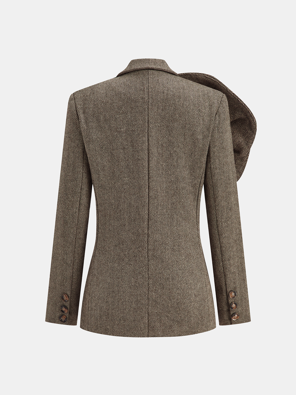 Tweed Blazer With 3D Flower Detail