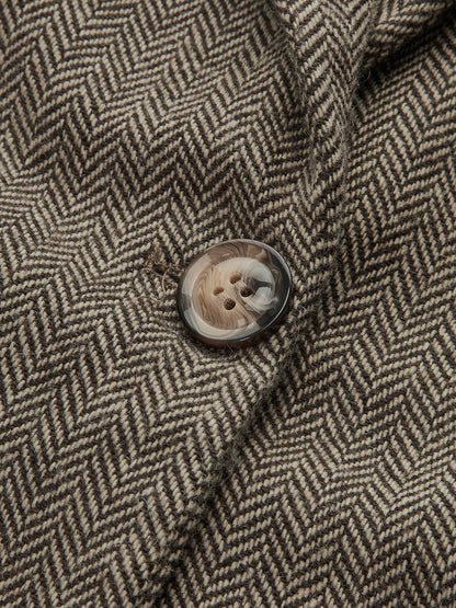 Tweed Blazer With 3D Flower Detail